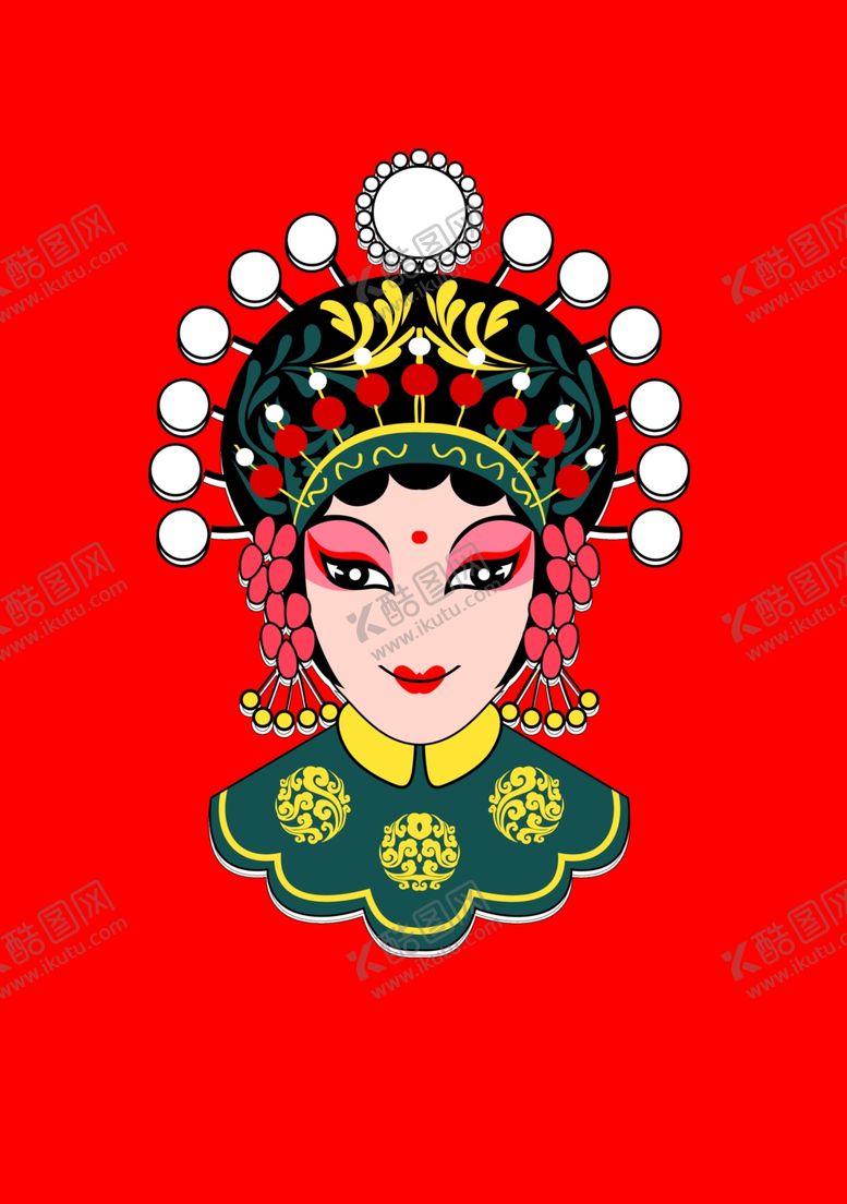 编号：80799810150855509293【酷图网】源文件下载-花旦脸谱