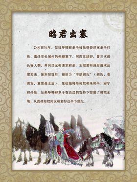 昭君出塞故事展板