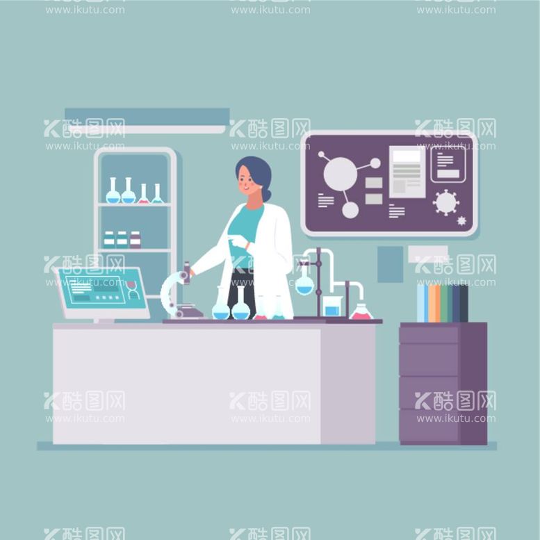 编号：21154612031543598431【酷图网】源文件下载-科学家插画