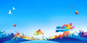 运动会背景企业公司小学趣味