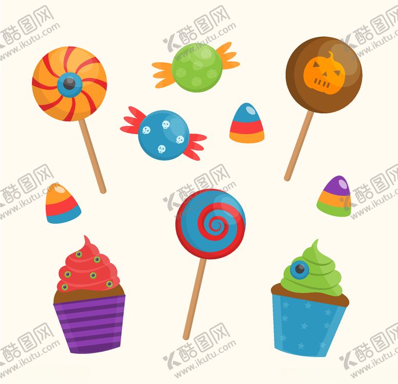 编号：30695210010951355446【酷图网】源文件下载-万圣节糖果