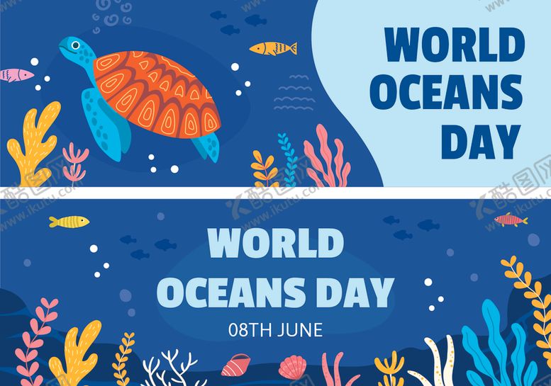 编号：11917111020949429060【酷图网】源文件下载-世界海洋日宣传插画