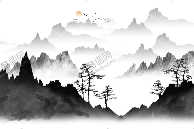 编号：69482607050721547245【酷图网】源文件下载-水墨山