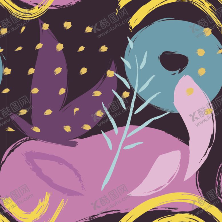 编号：58514810052111074721【酷图网】源文件下载-水彩手绘无缝背景