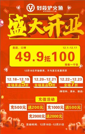 盛大开业海报