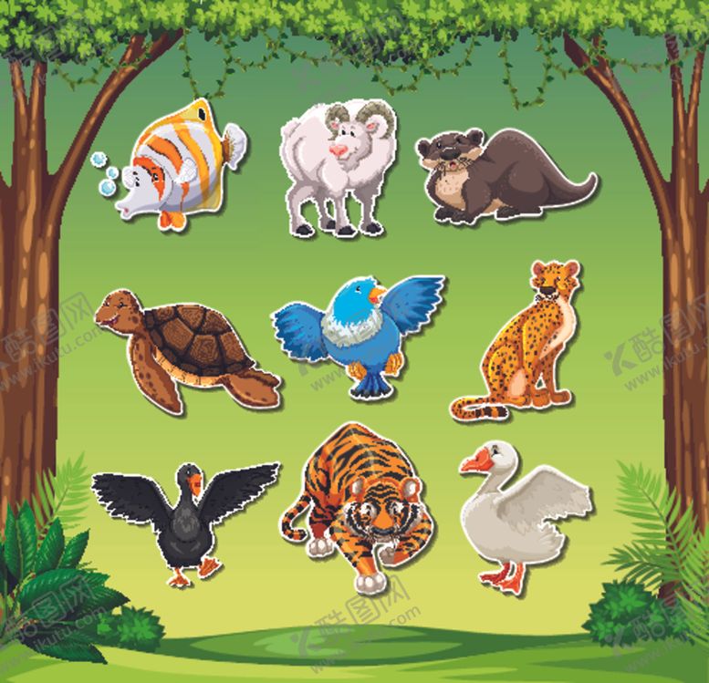 编号：14840709121055313356【酷图网】源文件下载-矢量动物素材