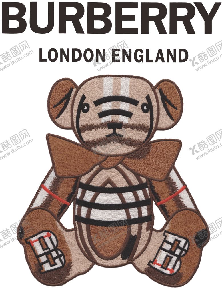 编号：38044809280035291588【酷图网】源文件下载-熊刺绣印花图案