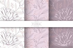 淡紫色花卉纹理背景图案