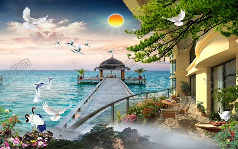编号：46660509271232095639【酷图网】源文件下载-临海风景休闲度假
