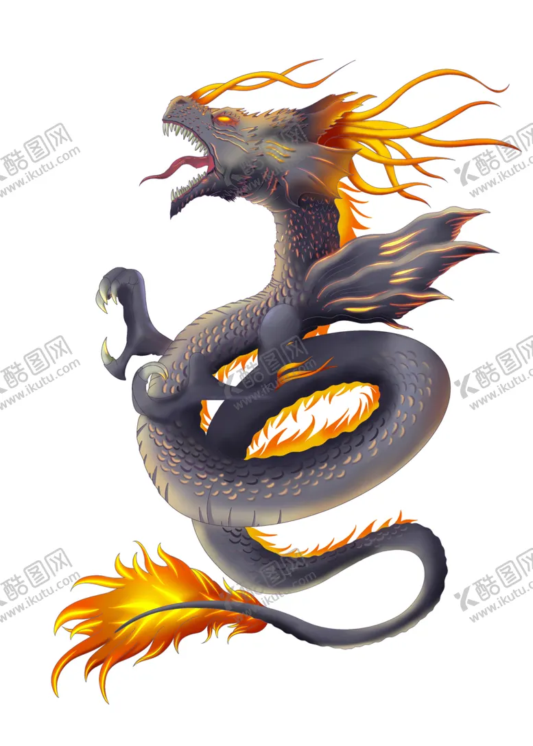 编号：18767204141047426088【酷图网】源文件下载-中国风金色龙元素