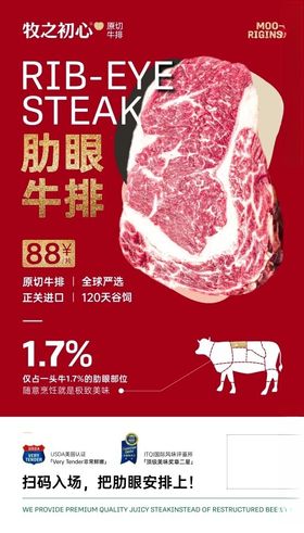 肉眼牛排海报