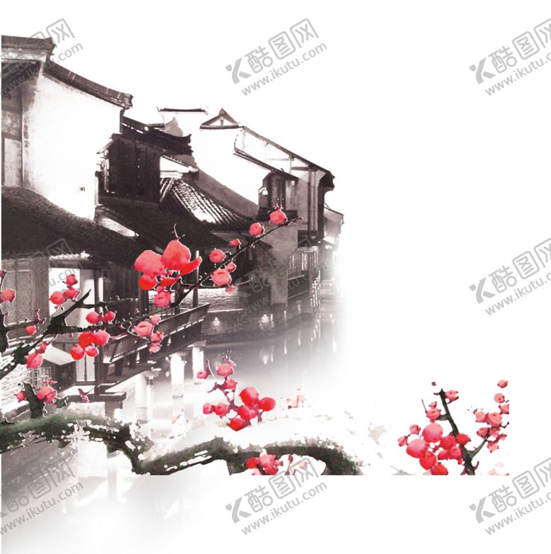 编号：24284206290514316816【酷图网】源文件下载-中国风水墨梅