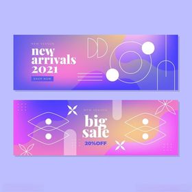 渐变风新品与大促横幅