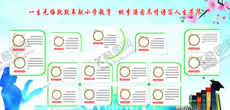 编号：12491805172139052771【酷图网】源文件下载-教师风采展板
