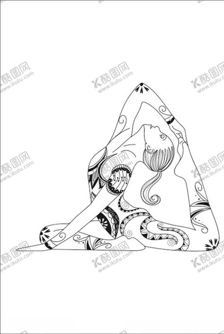 编号：47149405051239559547【酷图网】源文件下载-瑜伽黑色瑜伽海报瑜伽单页
