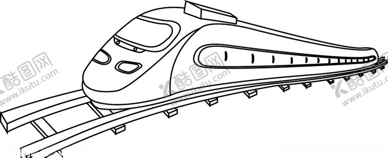 编号：32204610300812508697【酷图网】源文件下载-线描高铁