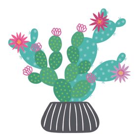 小清新仙人掌绘画图案