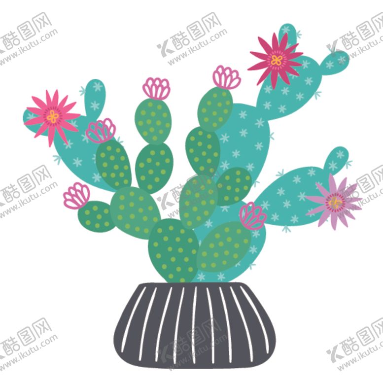 编号：48386710161507226262【酷图网】源文件下载-小清新仙人掌绘画图案