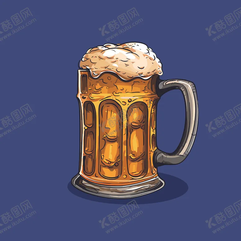 编号：59207202042358337839【酷图网】源文件下载-可爱啤酒卡通绘画儿童插画