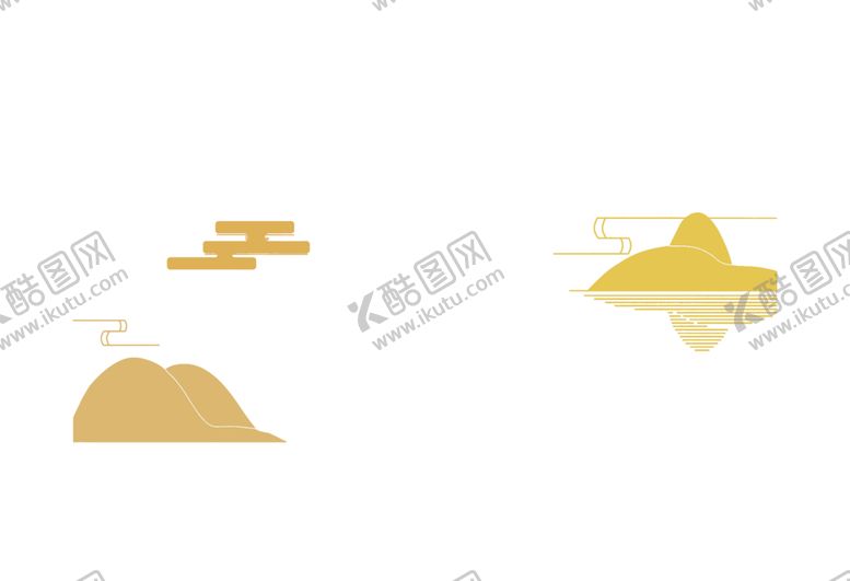 编号：87229407072010588005【酷图网】源文件下载-中国风金色祥云PNG免扣素材