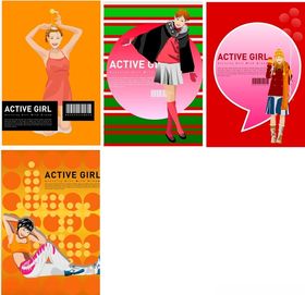 时尚女性穿搭展示