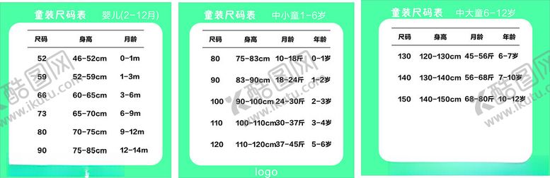 编号：26631902110848189049【酷图网】源文件下载-尺码表