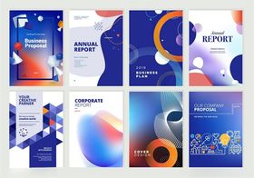 多彩渐变风格宣传册设计