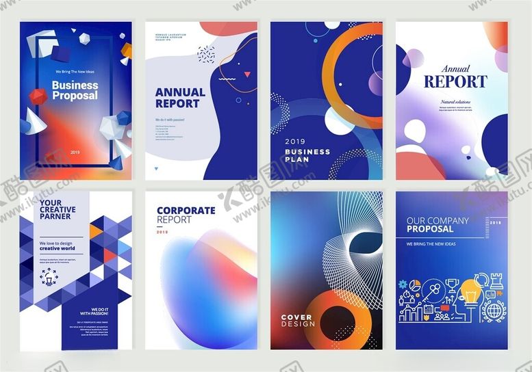 编号：13367504081330253077【酷图网】源文件下载-多彩渐变风格宣传册设计