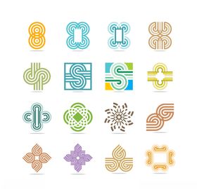 LOGO素材瑜伽logo环境logo几何创意