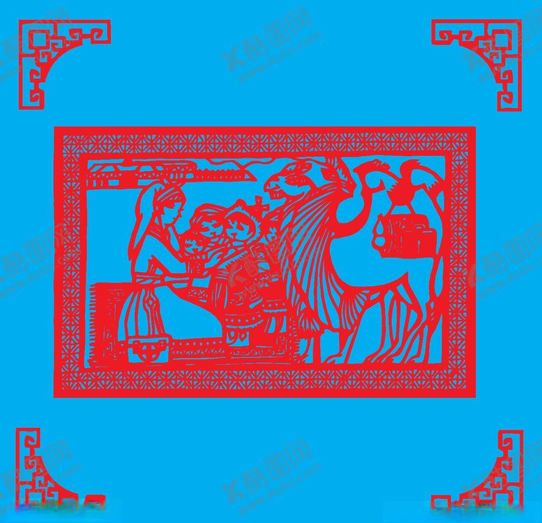 编号：64102710051713212269【酷图网】源文件下载-沙漠行医剪纸