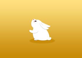 手绘兔子素材