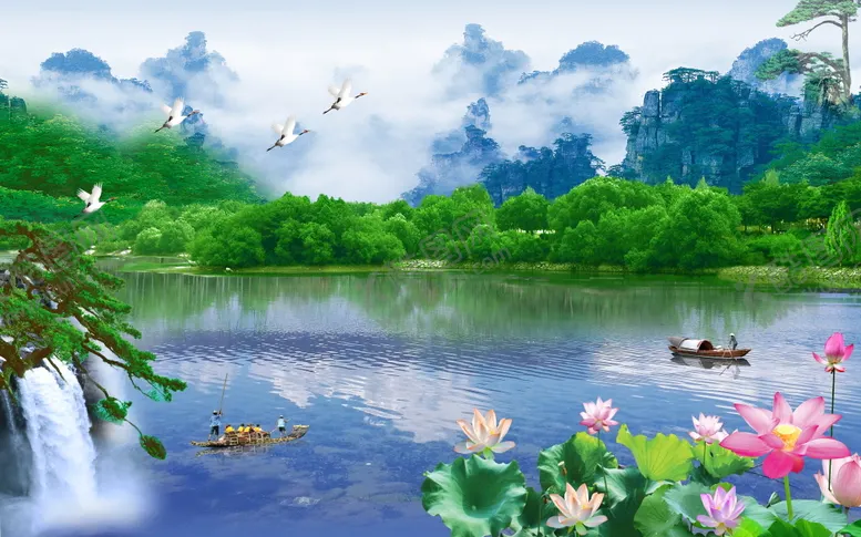 编号：85132909210717523201【酷图网】源文件下载-风景壁画