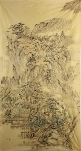 山水画背景国风国传统绘国风素材