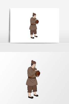 淡彩国画人物