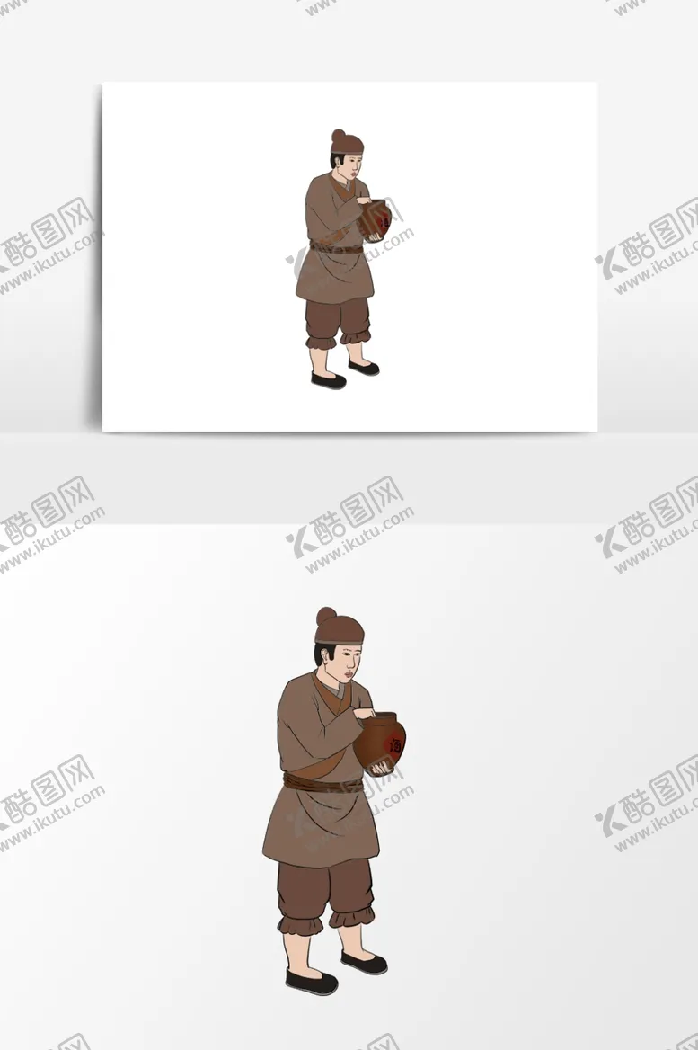 编号：82325207031609533000【酷图网】源文件下载-淡彩国画人物