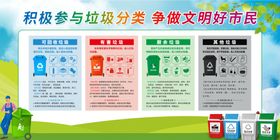 垃圾分类展板桶环境保护海报