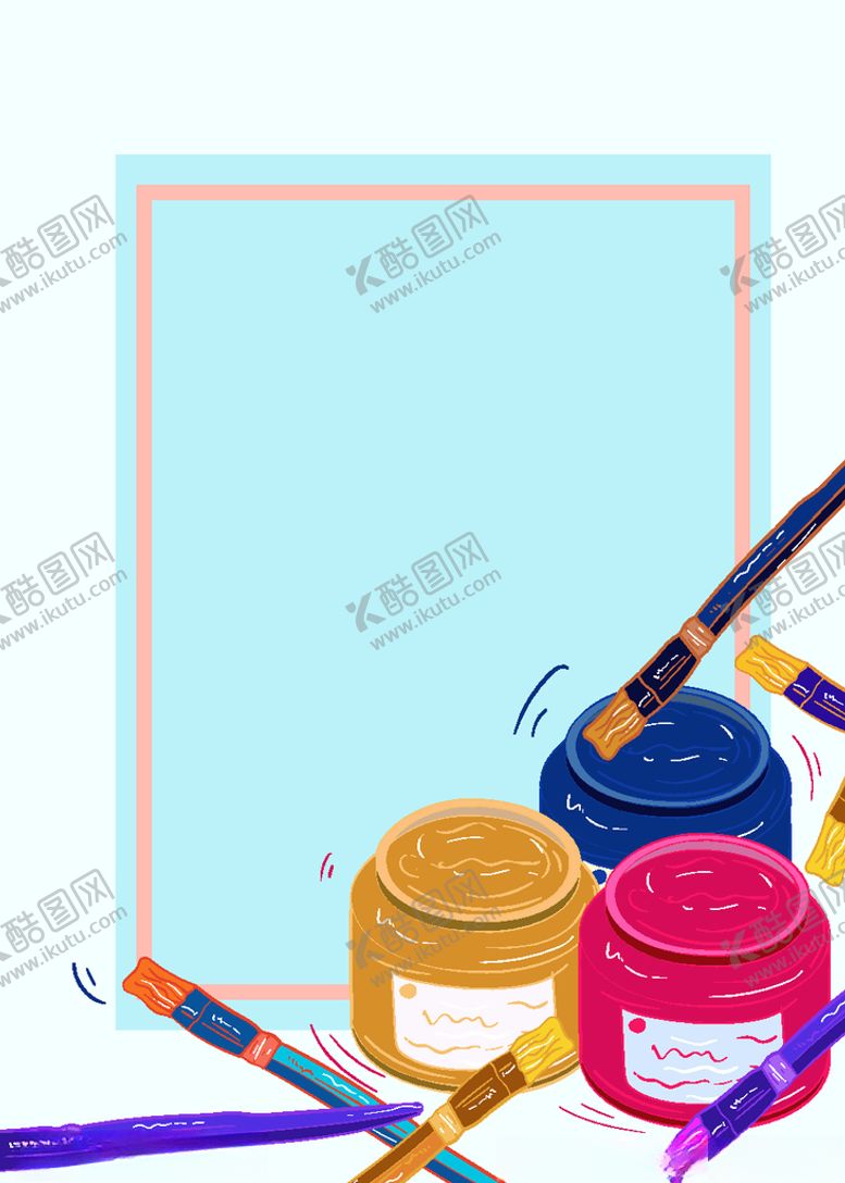 编号：40413410180008486330【酷图网】源文件下载-蓝色简约油画美术广告背景