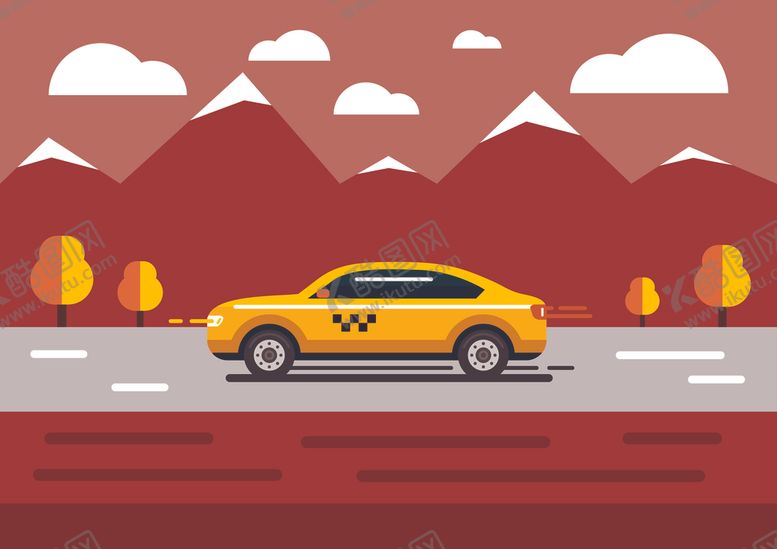 编号：94514009212310382701【酷图网】源文件下载-扁平化汽车