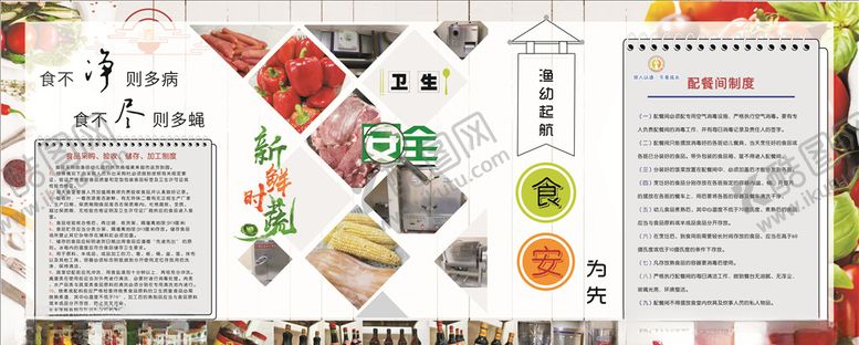 编号：38280607091946567231【酷图网】源文件下载-食堂卫生展板