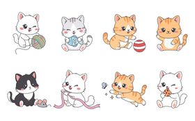 卡通猫咪图案