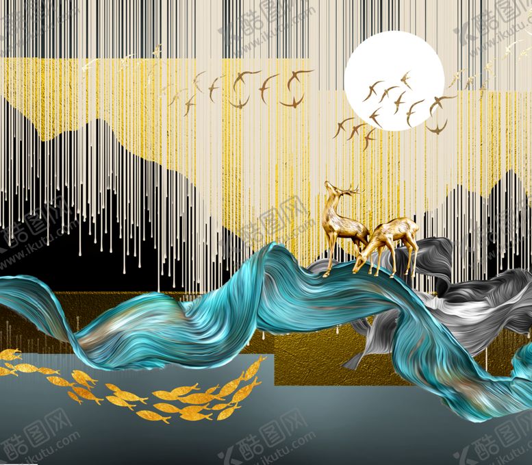 编号：16926110310408435077【酷图网】源文件下载-沙发背景装饰画