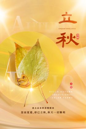 立秋传统宣传节气