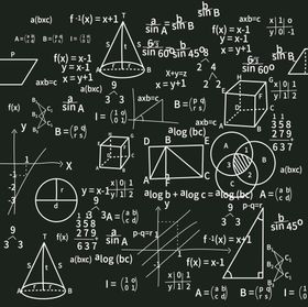 手绘数学公式学科教育元素