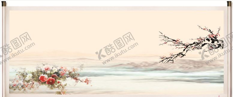 编号：86094905040045558271【酷图网】源文件下载-梅花风景画