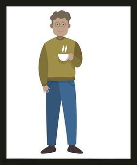 手绘男人男孩卡通卡通动画动画