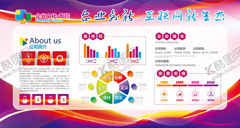 编号：43725110060112480581【酷图网】源文件下载-科技企业文化墙装饰展板