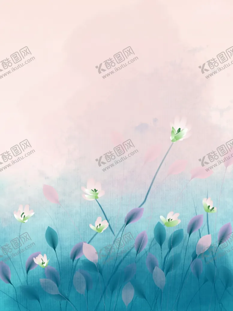 编号：10660502221833568912【酷图网】源文件下载-原创手绘插画风花朵植物小清新