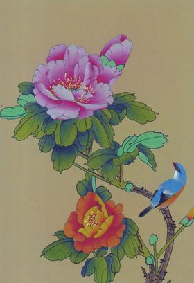 花鸟画手绘牡丹国牡丹牡丹