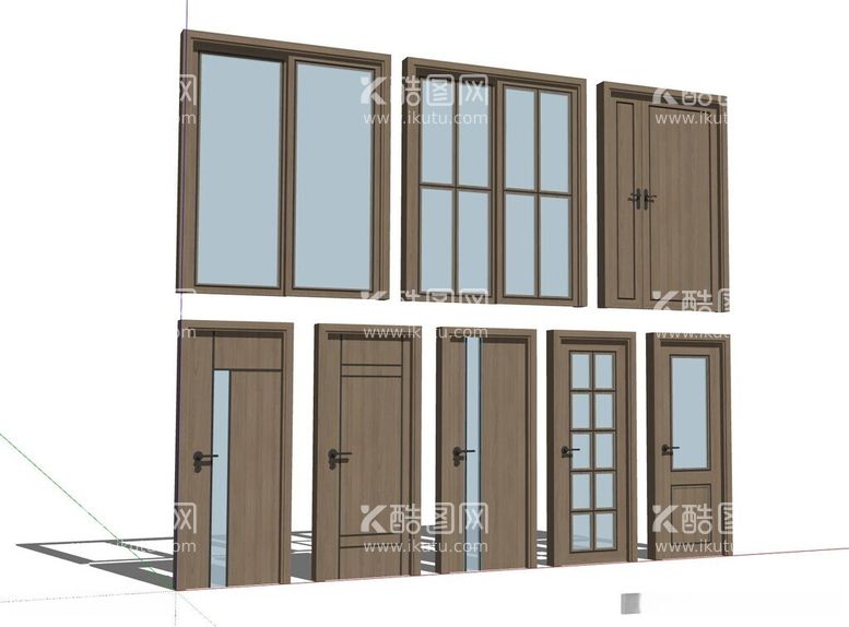 编号：56977712160433185810【酷图网】源文件下载-室内木门模型