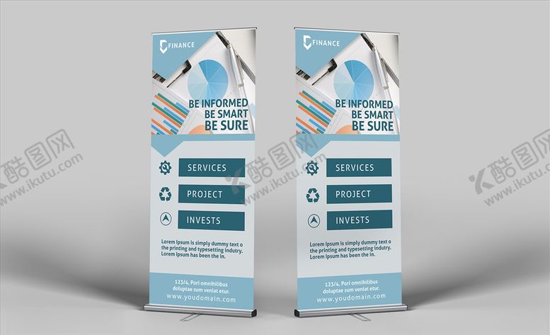 编号：70399609260009362699【酷图网】源文件下载-天蓝色企业文化易拉宝海报